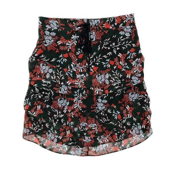 Maje Jerkita Floral Print Tiered Ruffle Skirt - Picture 7 of 8